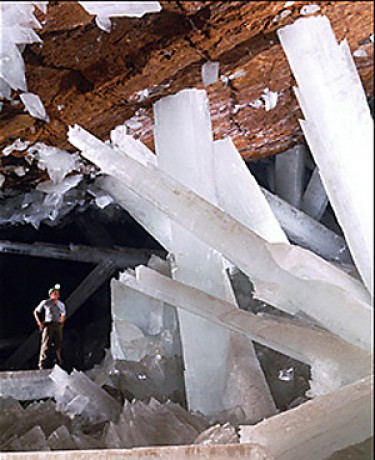 Doly Naica v Chihuahua v Mexiku -selenit